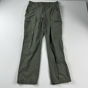 LL Bean Water-Resistant Cresta Hiking Cargo Pants Standard Fit Men's 33x32 Green